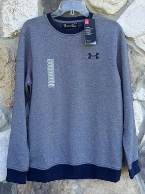 NEW Mens Under Armour Sweater Size M Blue Coldgear Outdoor Activewear Athletic